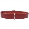 Hundehalsband Leder Rot  - Rotes Halsband für Hunde - Lederhalsband Rot