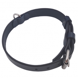 Hundehalsband Leder Blau  - Blaues Halsband für Hunde - Lederhalsband Dunkelblau