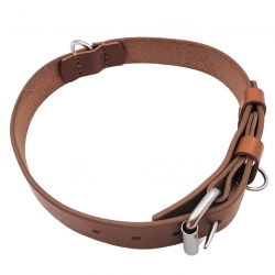 Hundehalsband Leder Cognac Braun - Lederhalsband für Hunde