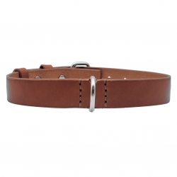 Hundehalsband Leder Cognac Braun - Lederhalsband für Hunde