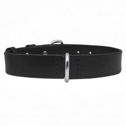 Hundehalsband Leder Schwarz - schwarzes Lederhalsband für Hunde