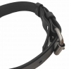 Hundehalsband aus Leder 3cm in Schwarz