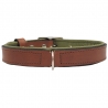 Hundehalsband Leder Cognac braun. Lederhalsband cognac - 3cm