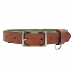 Hundehalsband Leder Cognac braun. Lederhalsband cognac - 3cm