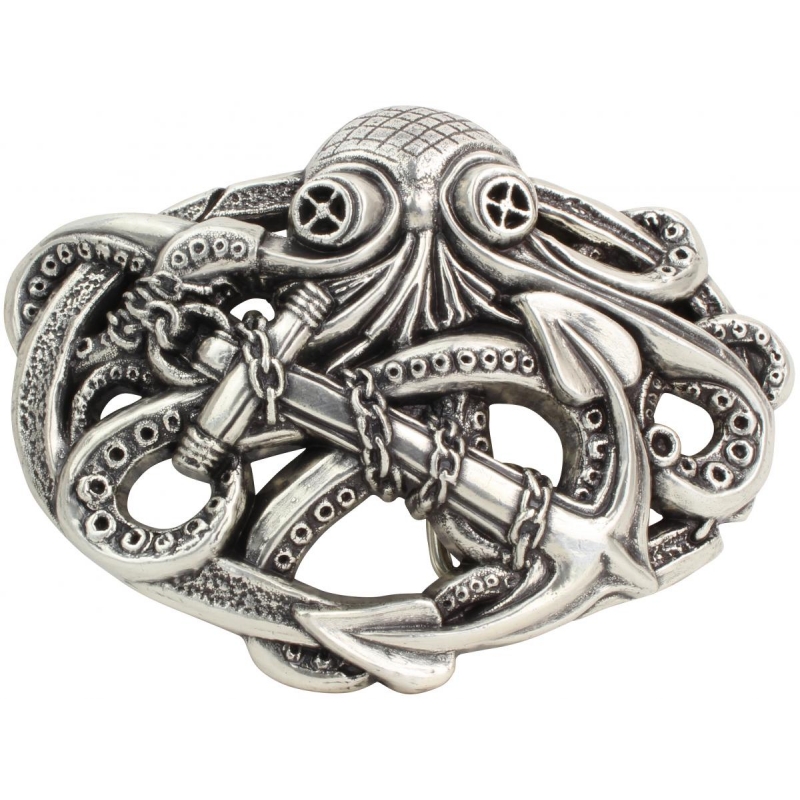 Herren Gürtelschnalle Oktopus für Wechselgürtel 4cm