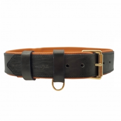 Hundehalsband Leder Grün Halsband für große Hunde. Breite Hundehalsband  aus Leder in Grün