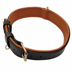 Hundehalsband Leder Grün Halsband für große Hunde. Breite Hundehalsband  aus Leder in Grün