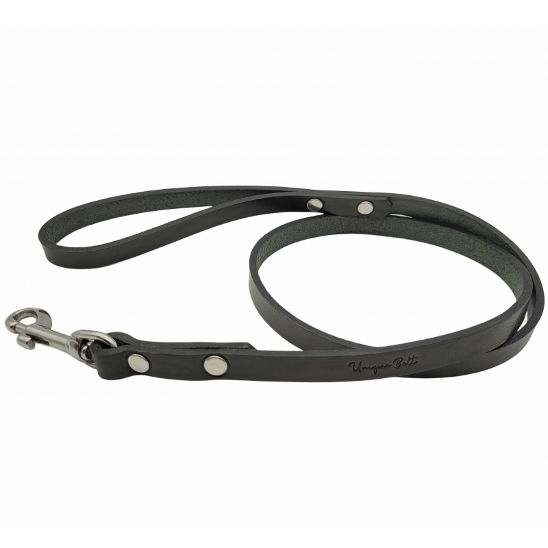 Kurze Hundeleine aus Leder in Grün - Führleine 1,1m - 110cm Kurze Hundeleine aus Leder in Grün - Führleine 1,1m - 110cm