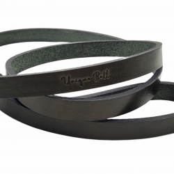 Kurze Hundeleine aus Leder in Grün -  Führleine 1,1m - 110cm