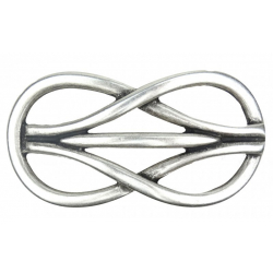 Gürtelschnalle Knoten in alt silber