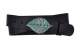 Ledergürtel aus Leder schwarz mit blauem Blatt