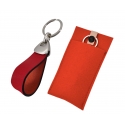 Schlüsselanhänger mit Leder rot