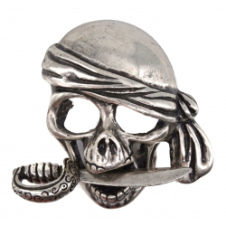 Gürtelschnalle mit Totenkopf Pirat