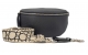 Schwarze Bauchtasche mit breitem Gurt
