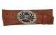 Damen Gürtel aus Leder Cognac mit Krabbenschnalle