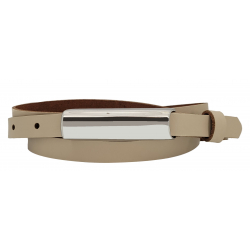 Taillengürtel in Beige Echtes Leder