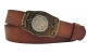 Trachtengürtel aus Leder braun. Lederhosen Gürtel für Oktoberfest