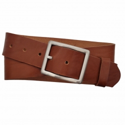 Ledergürtel Herren 5cm  Cognac - Braun