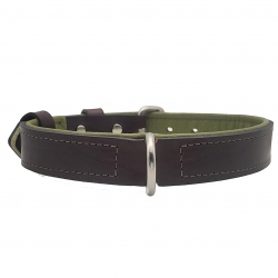 Hundehalsband aus Leder Dunkelbraun - Braun. Halsband für Hund