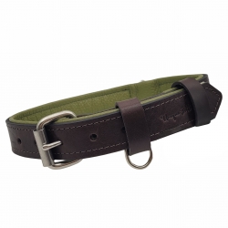 Hundehalsband aus Leder Dunkelbraun - Braun. Halsband für Hund