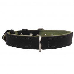 Hundehalsband aus Leder Schwarz. Schwarze Halsband für Hund. Lederhalsband Schwarz