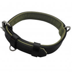 Hundehalsband aus Leder Schwarz. Schwarze Halsband für Hund. Lederhalsband Schwarz